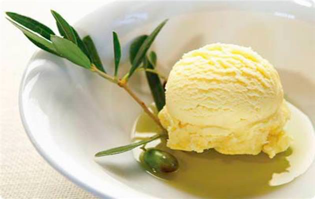 bola helado de aceite de oliva
