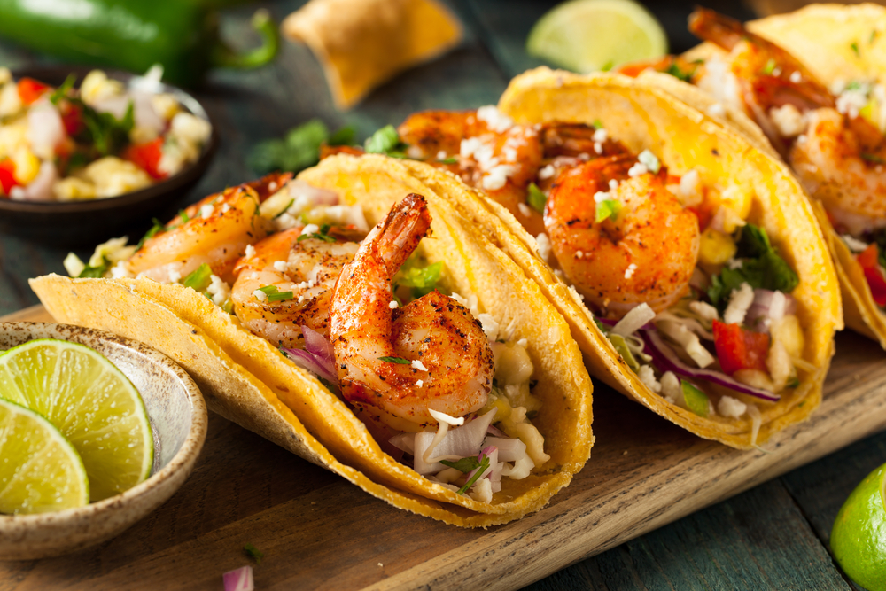 tacos de camarón